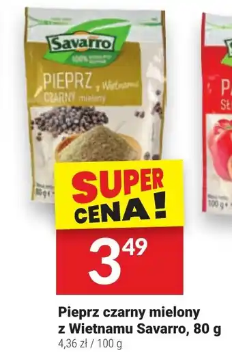 Pieprz czarny mielony z Wietnamu Savarro 80 g