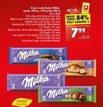 Biedronka Duże czekolady Milka, opak. 250 g, 270 g lub 300 g oferta