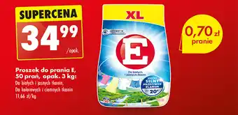 Biedronka Proszek do prania E, 50 prań, opak. 3 kg oferta
