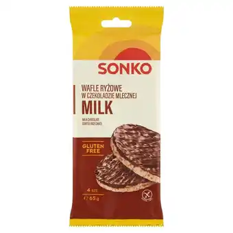 Carrefour Sonko wafle ryżowe w czekoladzie mlecznej 65 g (4 sztuki) oferta