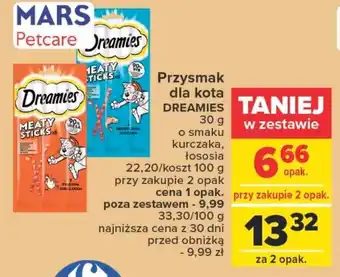 Carrefour Przysmak dla kota dreamies oferta