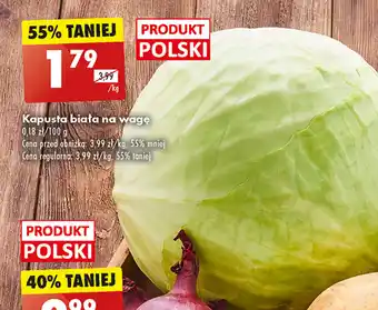 Biedronka Kapusta biała na wagę 1 kg oferta