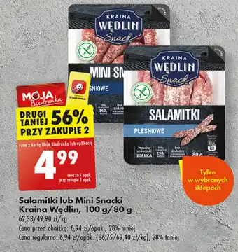 Biedronka Salamitki lub Mini Snacki Kraina Wędlin, 100 g/80 g oferta