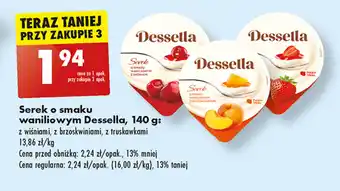 Biedronka Serek o smaku waniliowym Dessella, 140 g oferta
