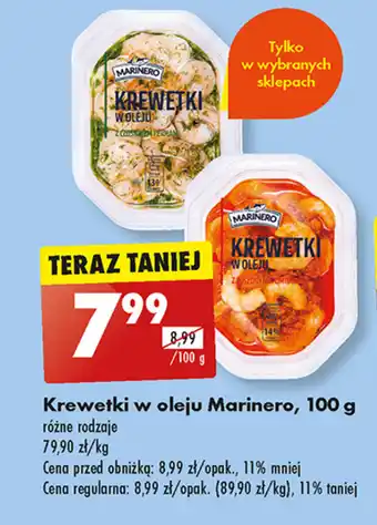 Biedronka Krewetki w oleju Marinero, 100 g oferta
