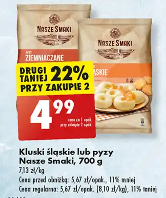 Biedronka Kluski śląskie lub pyzy Nasze Smaki, 700 g oferta