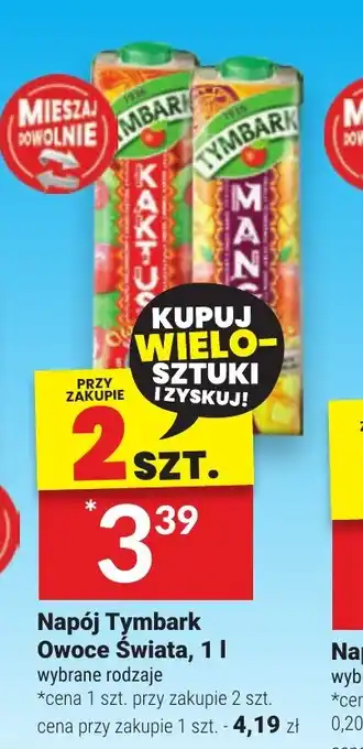 Twój Market Napój Tymbark Owoce Świata 1 l oferta