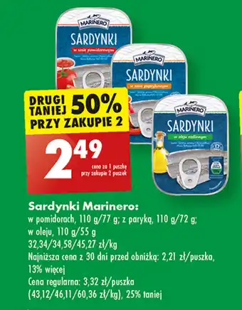 Biedronka Sardynki Marinero oferta