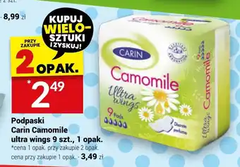 Twój Market Podpaski Carin Camomile ultra wings 9 szt. oferta