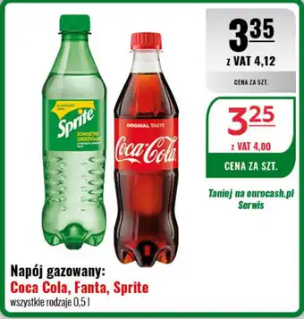 Eurocash Napój gazowany: Coca Cola, Fanta, Sprite 0,5 l oferta