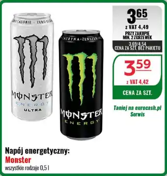 Eurocash Napój energetyczny: Monster 0,5 l oferta
