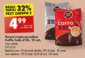 Biedronka Kawa rozpuszczalna Coffo Cafe d'Or, 12 szt. oferta