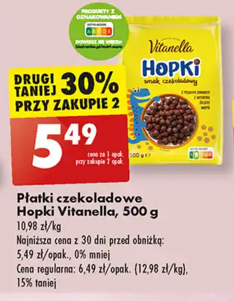 Biedronka Płatki czekoladowe Hopki Vitanella, 500 g oferta