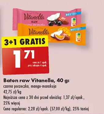 Biedronka Baton raw Vitanella, 40 g oferta
