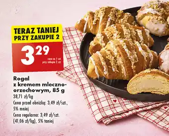 Biedronka Rogal z kremem mleczno-orzechowym, 85 g oferta