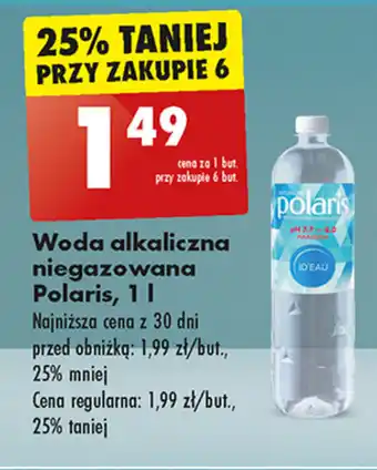 Biedronka Woda alkaliczna niegazowana Polaris, 1 l oferta
