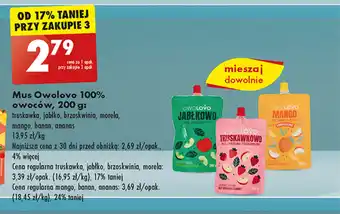 Biedronka Mus Owolovo 100% owoców, 200 g oferta