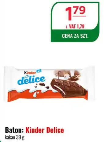 Eurocash Baton: Kinder Delice kakao 39 g oferta