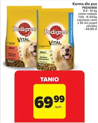 Carrefour Karma dla psa PEDIGREE 8,4 - 10 kg oferta