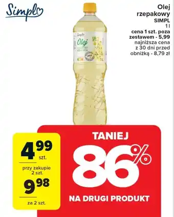 Carrefour Olej rzepakowy SIMPL 1 l oferta