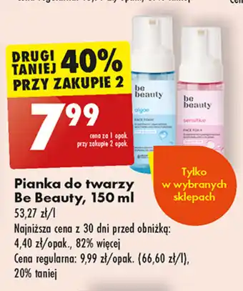Biedronka Pianka do twarzy Be Beauty, 150 ml oferta