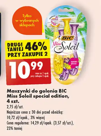 Biedronka Maszynki do golenia BIC Miss Soleil special edition, 4 szt. oferta