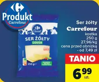 Carrefour Ser żółty Carrefour 250 g oferta