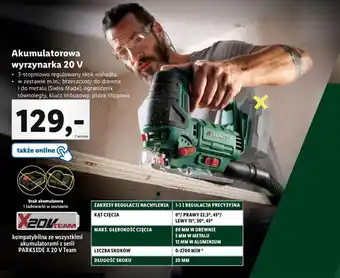 Lidl PARKSIDE Akumulatorowa wyrzynarka 20 V oferta