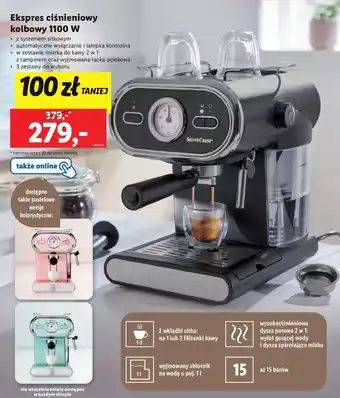 Lidl Ekspres ciśnieniowy kolbowy 1100 W oferta