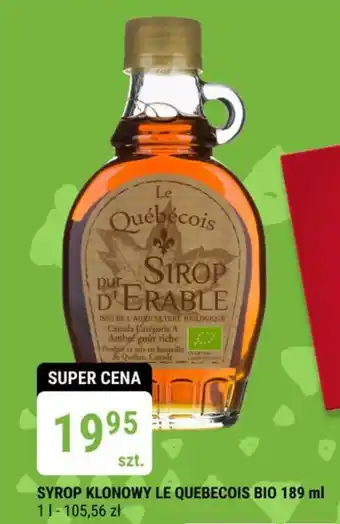 bi1 SYROP KLONOWY LE QUEBECOIS BIO 189 ml oferta
