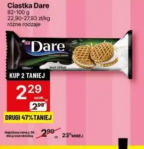 Delikatesy Centrum Eti dare ciastka pełnoziarniste przekładane kremem kakaowo-mlecznym 100 g oferta
