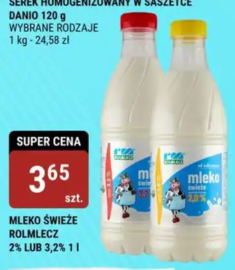 bi1 MLEKO ŚWIEŻE ROLMLECZ 2% LUB 3,2% 1 L oferta