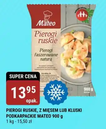 bi1 PIEROGI RUSKIE, Z MIĘSEM LUB KLUSKI PODKARPACKIE MATEO 900 g oferta