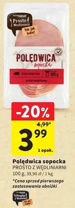 Intermarche Polędwica sopocka PROSTO Z WĘDLINIARNI 100 g oferta