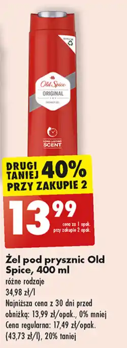 Biedronka Żel pod prysznic Old Spice, 400 ml oferta