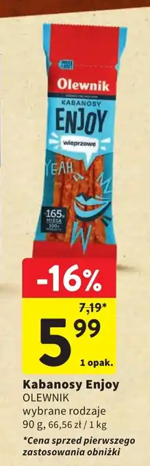 Intermarche Kabanosy Enjoy Olewnik 90g oferta