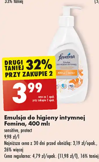 Biedronka Emulsja do higieny intymnej Femina, 400 ml oferta