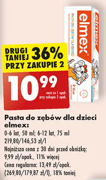 Biedronka Pasta do zębów dla dzieci elmex oferta