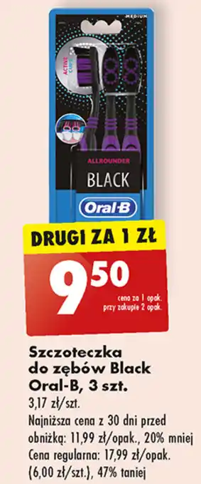 Biedronka Szczoteczka do zębów Black Oral-B, 3 szt. oferta