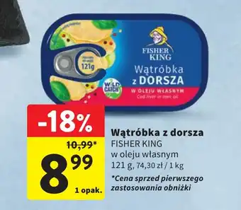 Intermarche Wątróbka z dorsza FISHER KING 121g oferta