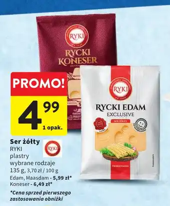 Intermarche Ser żółty RYKI 135g oferta