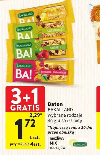 Intermarche Baton BAKALLAND 40 g oferta