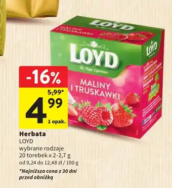 Intermarche Herbata LOYD 20 torebek x 2-2,7 g oferta