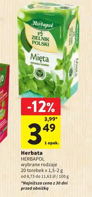 Intermarche Herbata HERBAPOL 20 torebek x 1,2-2g oferta