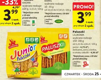 Intermarche Paluszki LAJKONIK 150-180 g oferta