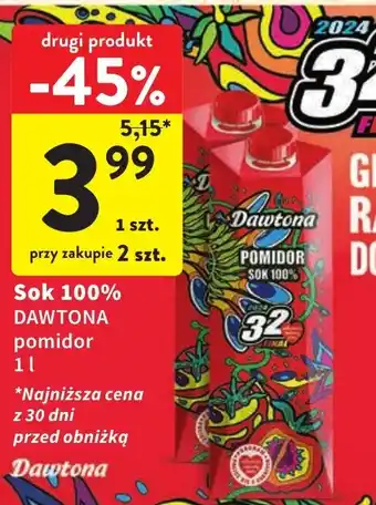 Intermarche Sok 100% DAWTONA 1l oferta
