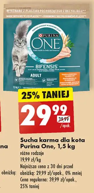 Biedronka Sucha karma dla kota Purina One, 1,5 kg oferta