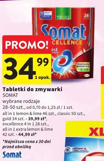 Intermarche Tabletki do zmywarki SOMAT 28-50szt. oferta