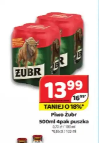 Delfin Piwo Żubr 500ml 4pak puszka oferta