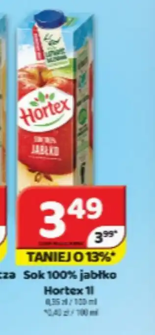 Delfin Sok 100% jabłko Hortex 1 l oferta
